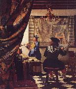 VERMEER VAN DELFT, Jan The Allegory of Painting -or- The Art of Painting china oil painting artist
